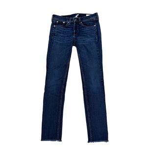 Rag & Bone Women’s Sz 25 Ankle Skinny Denim Jeans Raw Hem